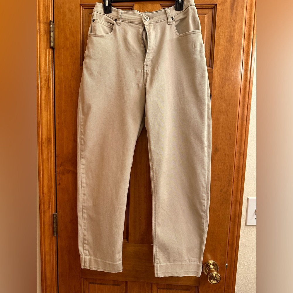 Coldwater Creek Natural Fit Mid-Rise Straight Leg Beige Jeans Size 10